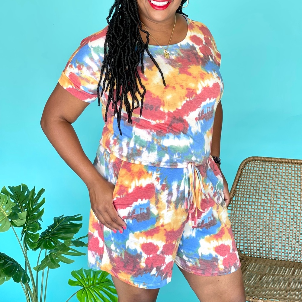Rainbow Tyes Romper